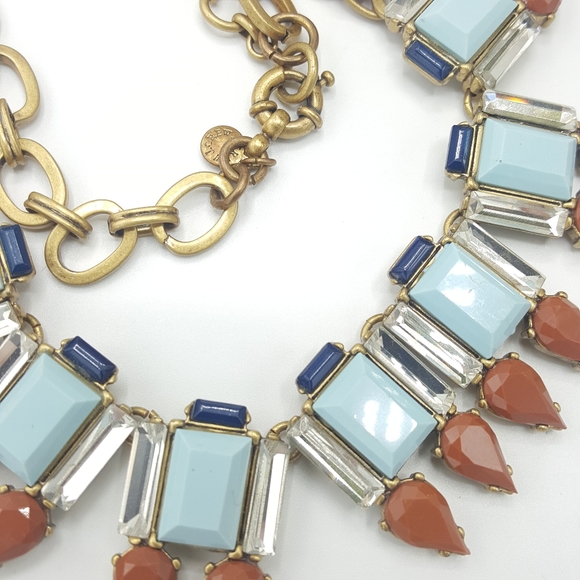 ✅J. Crew Turquoise Spike Statement Necklace - Picture 4 of 5